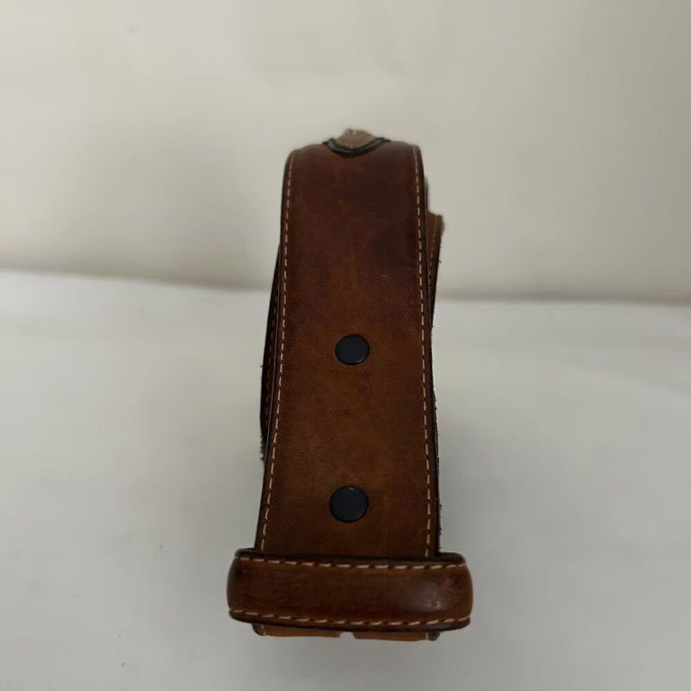 Tony Lama Western Concho Belt Brown Leathe SZ 32